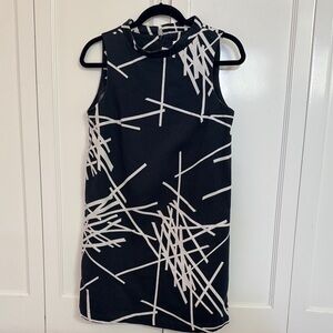 Tori Richard Black and White shift dress in cotton pique. Sz. 4.  $25